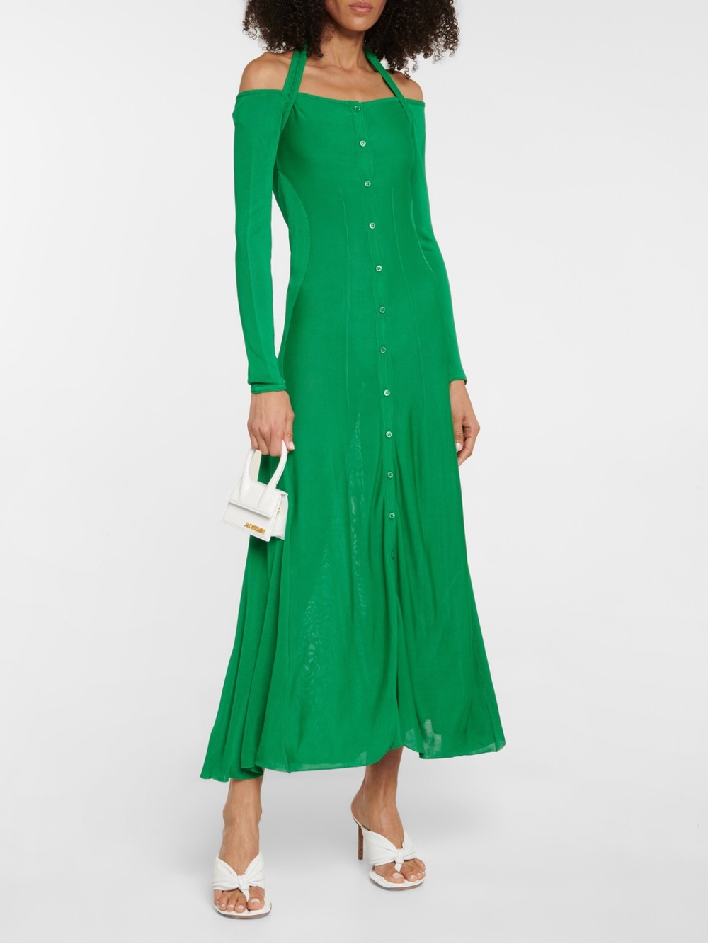 Jacquemus La Robe Lagoa off-shoulder maxi dress
Size: US 6- euro 38